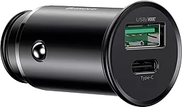 Автомобильное зарядное устройство Baseus Circular Metal PPS 30W USB-C + USB-A Ports (CCYS-C01)