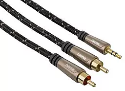 Аудіо кабель Hama Aux mini Jack 3.5 mm - 2хRCA M/M Cable 1.5 м black