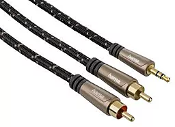 Аудио кабель Hama Aux mini Jack 3.5 mm - 2хRCA M/M Cable 1.5 м black - фото Аудио кабель Hama Aux mini Jack 3.5 mm - 2хRCA M/M Cable 1.5 м black