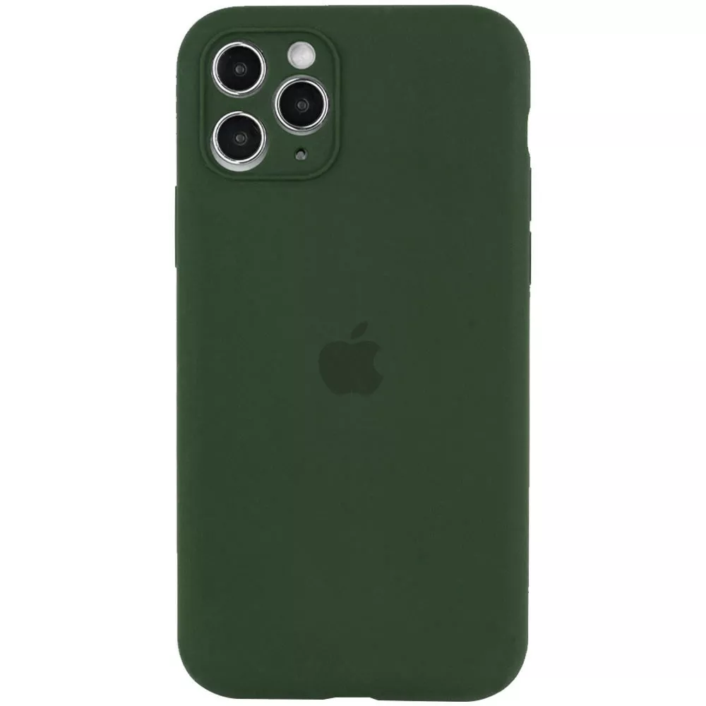 Чехол Silicone Case Full Camera для Apple iPhone 11 Pro Max Forest Green - фото 1