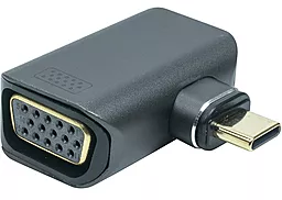 Видеокабель USB Type-C - VGA 1080p 60Hz black (CA914289) PowerPlant - фото Видеокабель USB Type-C - VGA 1080p 60Hz black (CA914289) PowerPlant