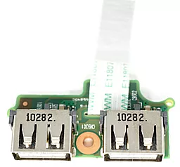 Универсальный разъем для ноутбука USB 2.0 (2 шт) на плате №6 - фото Универсальный разъем для ноутбука USB 2.0 (2 шт) на плате №6