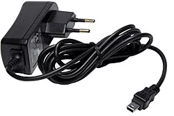 Сетевое зарядное устройство PowerPlant 1a home charger + mini USB cable black (DV00DV5001)