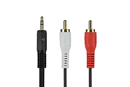 Аудио кабель 2E Aux mini Jack 3.5 mm - 2хRCA M/M Cable 1 м чёрный (2E-W33291M)