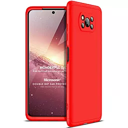Чехол LikGus GKK 360 градусов (opp) для Xiaomi Poco X3 NFC, Poco X3 Pro Красный