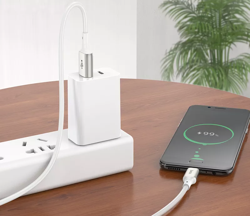 Кабель Hoco X66 Howdy USB Type-C - Lightning 20w 3a 1м PD сable White - фото 5