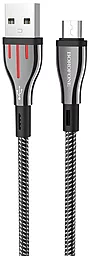 Кабель Borofone BU23 Highway USB-A - micro USB 12w 2.4a 1.2м cable Black - фото Кабель Borofone BU23 Highway USB-A - micro USB 12w 2.4a 1.2м cable Black