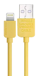 Кабель Remax Light USB-A - Lightning 12w 2.4a 1м cable Yellow (RC-006i) - фото Кабель Remax Light USB-A - Lightning 12w 2.4a 1м cable Yellow (RC-006i)