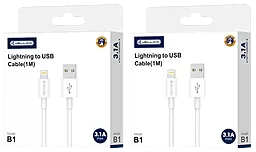 Кабель USB Jellico B1 12w 3.1a Lightning cable white (RL075912) - миниатюра 3
