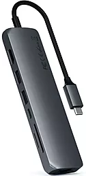 Мультипортовый USB Type-C хаб Satechi Aluminum USB-C Slim Multi-Port with Ethernet Adapter Space Gray (ST-UCSMA3M) - миниатюра 2