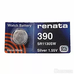 Батарейки Renata SR1130 (389) (390) (G10) 1шт - миниатюра 2