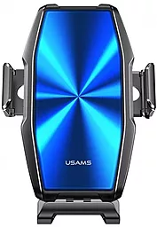 Держатель с беспроводной зарядкой Usams CD134 Zenya Series Air Vent Wireless Charging 15W Grey - фото Держатель с беспроводной зарядкой Usams CD134 Zenya Series Air Vent Wireless Charging 15W Grey