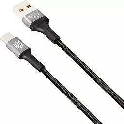 Кабель USB Gelius GP-UCN002C Strong Ukraine 15W 3A 1.2M USB Type-C Cable Black - миниатюра 2
