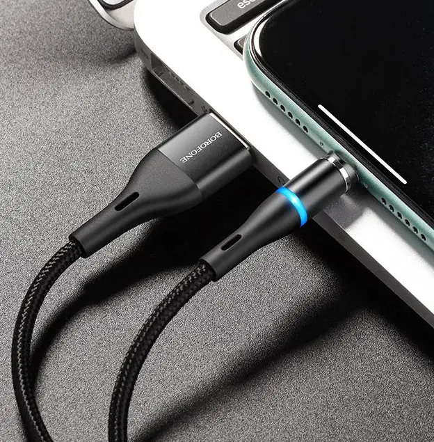 Кабель Borofone BU16 USB-A - Lightning 12w 2.4a 1.2м cable Black - фото 5