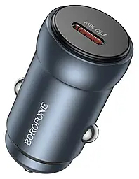 Автомобильное зарядное устройство Borofone BZ32 30w PD USB-C port car charger gray - фото Автомобильное зарядное устройство Borofone BZ32 30w PD USB-C port car charger gray