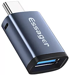OTG-переходник Essager M-F USB Type-C - USB-А 3.0 Grey (EZJAC-SRA0G)