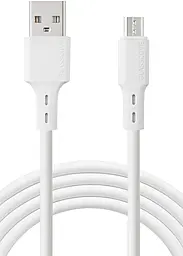 Кабель Glasscove FLEX USB-A - micro USB 12w 2.4a 1m cable White (GF-AM13WH)