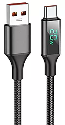 Кабель Borofone BU32 Digital Display USB-A - Type-C 20w 5a 1.2м cable Black - фото Кабель Borofone BU32 Digital Display USB-A - Type-C 20w 5a 1.2м cable Black
