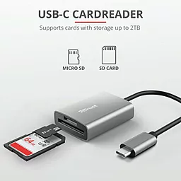 Кардрідер Trust Dalyx Fast Aluminium USB-C - мініатюра 6