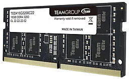 Оперативная память для ноутбука Team Elite SO-DIMM DDR4 16 GB 3200MHz (TED416G3200C22-S01) - миниатюра 2