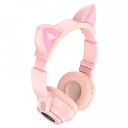 Наушники Borofone BO18 Cat ear Pink - миниатюра 2