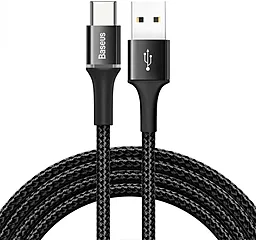 Кабель Baseus Halo USB-A - Type-C 12w 2.4a 3м cable Black (CATGH-E01) - фото Кабель Baseus Halo USB-A - Type-C 12w 2.4a 3м cable Black (CATGH-E01)