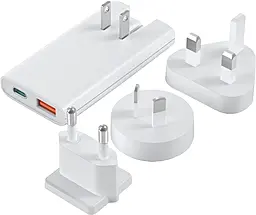 Сетевое зарядное устройство Choetech Ultra thin 65w PD USB-C/USB-A ports charegr white (PD6011-EU-WH) - фото Сетевое зарядное устройство Choetech Ultra thin 65w PD USB-C/USB-A ports charegr white (PD6011-EU-WH)