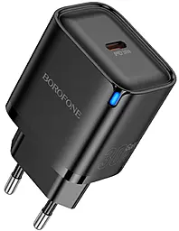 Сетевое зарядное устройство Borofone BA84A 30w GaN PD USB-C ports fast charger black - фото Сетевое зарядное устройство Borofone BA84A 30w GaN PD USB-C ports fast charger black