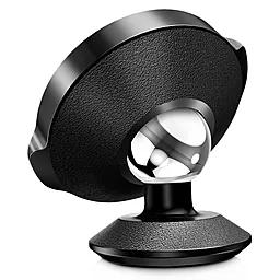 Автодержатель магнитный Baseus Small Ears Series Vertical Magnetic Bracket (Кожа) Black (SUER-F01) - миниатюра 2
