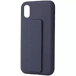 Чехол Epik Silicone Case Hand Holder Apple iPhone X, iPhone XS Midnight Blue