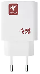 Сетевое зарядное устройство FLYCDI FA-006 20w PD USB-C/USB-A ports charger white - фото Сетевое зарядное устройство FLYCDI FA-006 20w PD USB-C/USB-A ports charger white