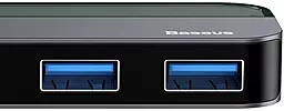 Мультипортовый USB Type-C хаб Baseus Transparent Series USB-C Multifunctional Adapter Deep gray (CAHUB-TD0G) - миниатюра 4