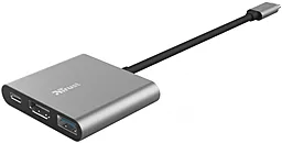 Мультипортовый USB Type-C хаб (концентратор) Trust Dalyx ALUMINIUM USB-C -> HDMI + USB Type-C + USB-A (23772_TRUST)