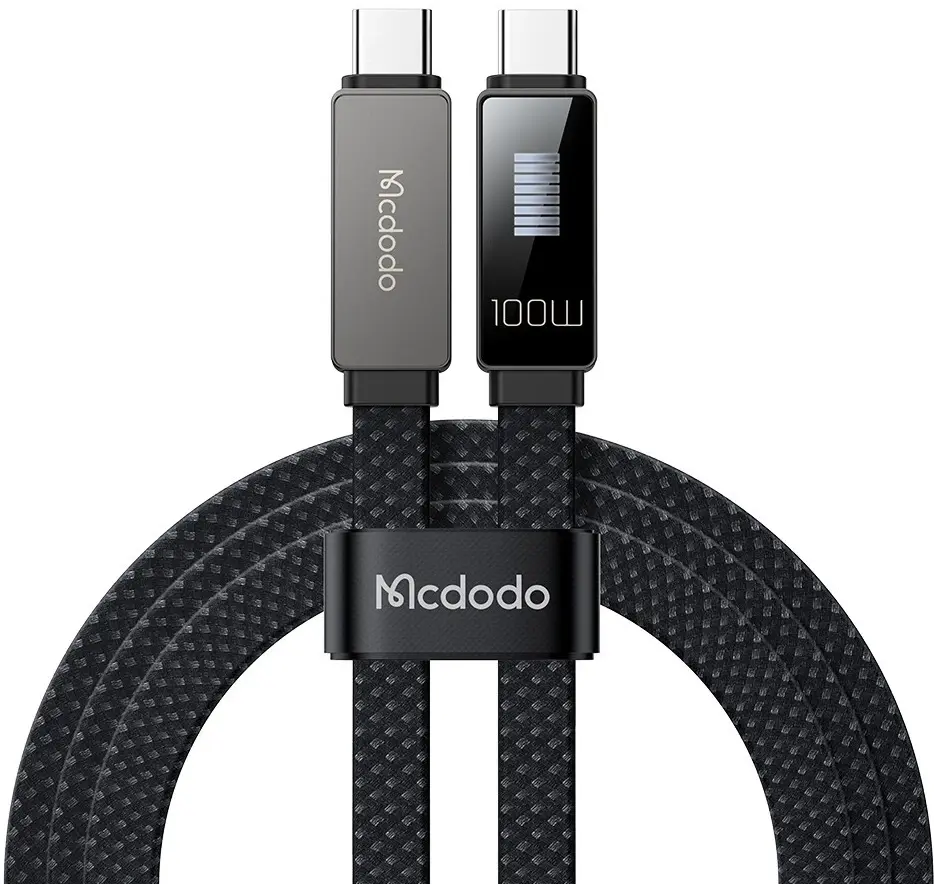 Кабель McDodo LED Display USB-A - Type-C 100w 6a 1.2м cable Black (CA-4980) - фото 1