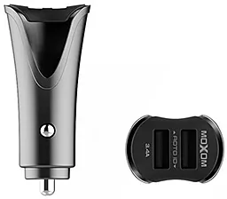 Автомобильное зарядное устройство с быстрой зарядкой MOXOM KC-12 17w 2xUSB-A ports charger + USB-C cable black - фото Автомобильное зарядное устройство с быстрой зарядкой MOXOM KC-12 17w 2xUSB-A ports charger + USB-C cable black