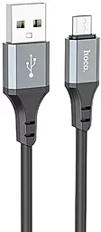 Кабель USB Hoco X86 Spear 2.4A micro USB Cable Black