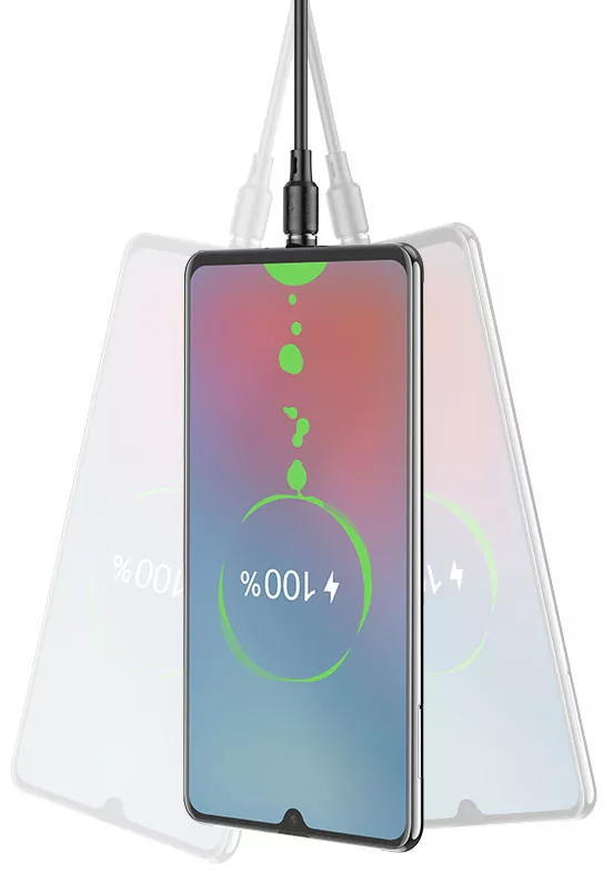 Кабель Hoco X52 Sereno USB-A - micro USB 12w 2.4a 1м cable Black - фото 6