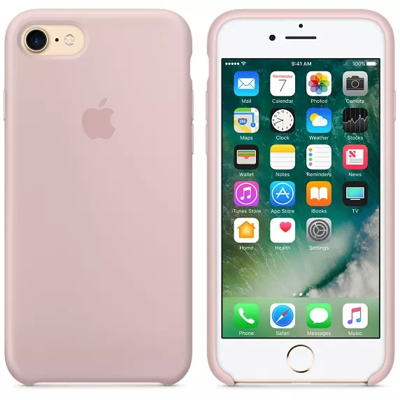 Чехол Silicone Case для Apple iPhone 7, iPhone 8 Pink Sand - фото 2