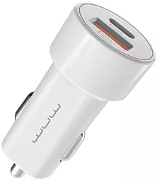 Автомобильное зарядное устройство WUW C139 20w PD USB-C/USB-A ports сar charger white - фото Автомобильное зарядное устройство WUW C139 20w PD USB-C/USB-A ports сar charger white