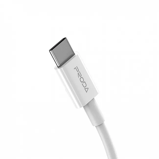 Кабель Proda PD-B84i Fast Charge USB Type-C - Lightning 35w 3a 1м PD сable White - фото 2