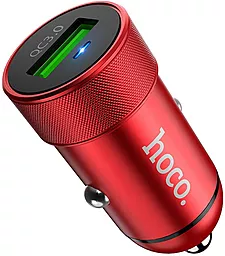 Автомобильное зарядное устройство с поддержкой быстрой зарядки Hoco Z32 Speed Up QC3.0 18W Red