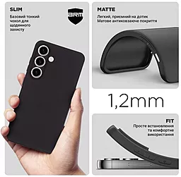 Чохол ArmorStandart Matte Slim Fit для Samsung Galaxy S24 Black (ARM72474) - мініатюра 3