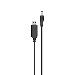 USB Кабель ACCLAB USB to DC 5.5х2.5 з перетворювачем 5V->12V Black (1283126552847)