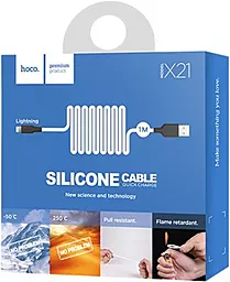 USB Кабель Hoco X21 Silicone Lightning Cable White - мініатюра 4
