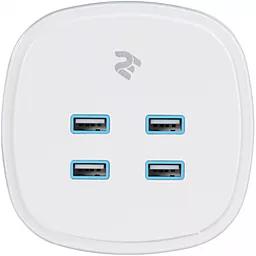 Сетевое зарядное устройство 2E 4 USB 4.2A White (2E-WC4USBM1.27-W) - миниатюра 2