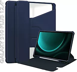 Чохол для планшету BeCover 360° Rotatable для Samsung Galaxy Tab S10 Plus (SM-X820/SM-X826) 12.4" Deep Blue (712265) - фото Чохол для планшету BeCover 360° Rotatable для Samsung Galaxy Tab S10 Plus (SM-X820/SM-X826) 12.4" Deep Blue (712265)
