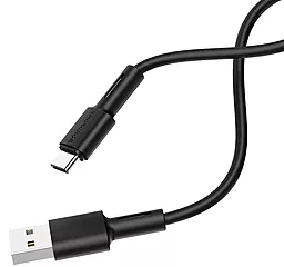 Кабель Borofone BX31 Silicone USB-A - Type-C 15w 3a 1м cable Black - миниатюра 2 Кабель Borofone BX31 Silicone USB-A - Type-C 15w 3a 1м cable Black - миниатюра 2