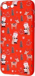Чохол Wave Fancy Santa Claus and Deer Apple iPhone 6, iPhone 6S Red