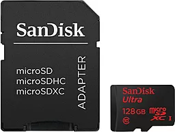Карта памяти SanDisk microSDXC 128GB Ultra Class 10 UHS-I + SD-адаптер (SDSQUNC-128G-GN6MA)