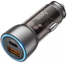 Автомобильное зарядное устройство Hoco NZ8 43w PD USB-C/USB-A ports car charger black - фото Автомобильное зарядное устройство Hoco NZ8 43w PD USB-C/USB-A ports car charger black